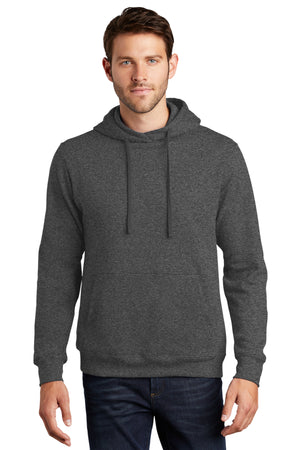 Port & Company PC850H Fan Favorite Fleece Pullover Hooded Sweatshirt - Dark Heather Grey - 