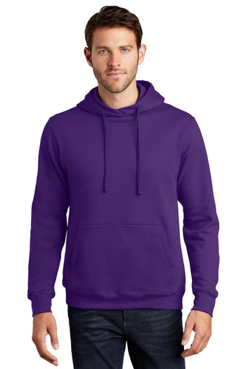 Port & Company PC850H Fan Favorite Fleece Pullover Hooded Sweatshirt - Team Purple