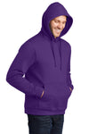 Port & Company PC850H Fan Favorite Fleece Pullover Hooded Sweatshirt - Team Purple