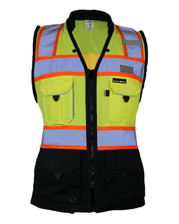 Kishigo S5021-5022 Women's Premium Black Series® Heavy Duty Surveyors Vest