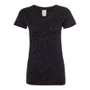 J. America 8136 Ladies Glitter V-Neck Tee