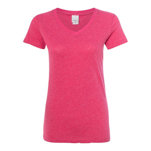 J. America 8136 Ladies Glitter V-Neck Tee - 