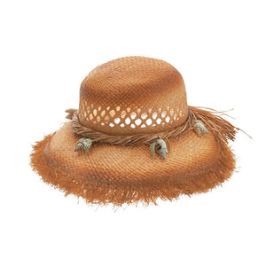 Mega Cap 8180 Ladies' Tea Stained Raffia Straw Hat - 