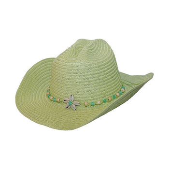 Mega Cap 8187 Ladies' Sewn Braid Toyo Cowboy Hat