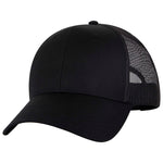 OTTO Cap 83-4 6 Panel Low Profile Mesh Back Trucker Hat, Recycled Cap