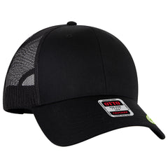 OTTO Cap 83-4 6 Panel Low Profile Mesh Back Trucker Hat, Recycled Cap - 