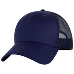 OTTO Cap 83-4 6 Panel Low Profile Mesh Back Trucker Hat, Recycled Cap