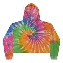 Colortone 8333 Women's Tie-Dyed Crop Hooded Sweatshirt - 