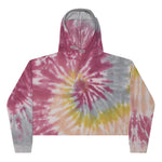 Colortone 8333 Women's Tie-Dyed Crop Hooded Sweatshirt