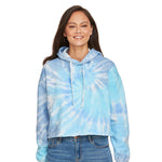 Colortone 8333 Women's Tie-Dyed Crop Hooded Sweatshirt