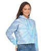 Colortone 8333 Women's Tie-Dyed Crop Hooded Sweatshirt