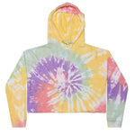 Colortone 8333 Women's Tie-Dyed Crop Hooded Sweatshirt