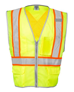 Kishigo 1576-1577 Unisex Premium Brilliant Series® X Back Dual Compliant Vest - 