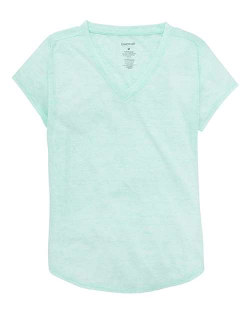Boxercraft YT34 Girls' Snow Heather V-Neck T-Shirt