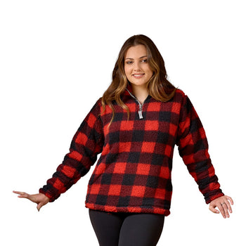 J. America 8451 Ladies Epic Sherpa 1/4 Zip