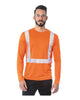 Bayside 3740 Unisex USA-Made Hi-Visibility Long Sleeve Performance T-Shirt - Segmented Tape