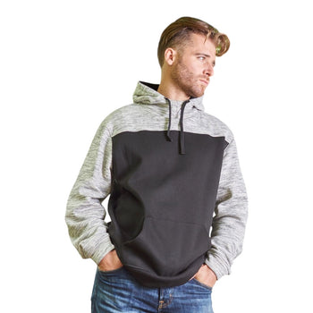 J. America 8676 Melange Color Blocked Hood