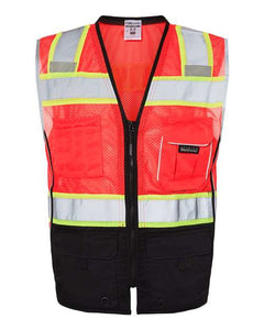 Kishigo 1515-1516 Unisex Premium Black Series® Black Bottom Class 2 Vest - 