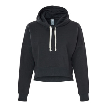 J. America 8853 Ladies Triblend Cropped Hood