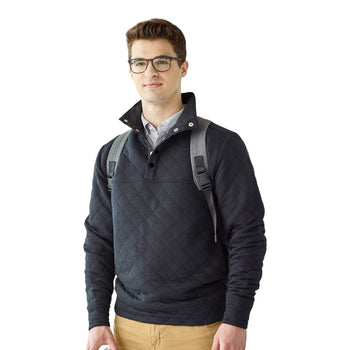 J. America 8890 Quilted Snap Pullover