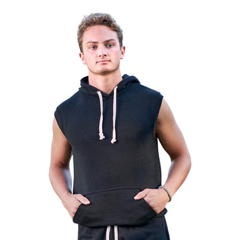 J.America 8877 Triblend Fleece Sleeveless Hood