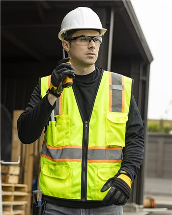 Kishigo 1580-1581 Unisex 6 Pocket Contrast Class 2 Vest