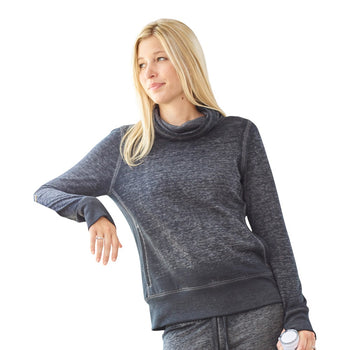 J. America 8930 Ladies Zen Fleece Cowl Neck