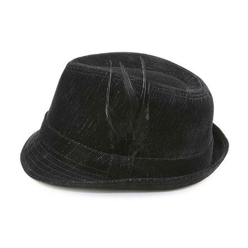 Mega Cap 8948 Infinity Selections Polyester Denim Fedora Hat