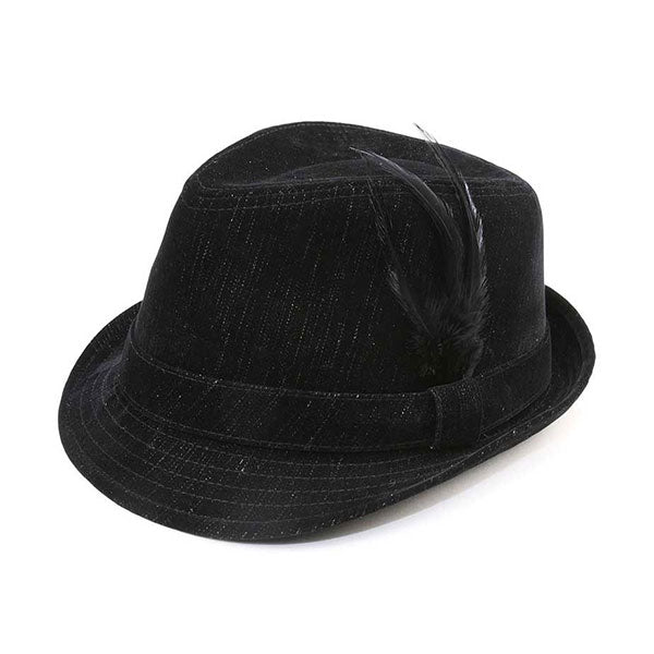 Mega Cap 8948 Infinity Selections Polyester Denim Fedora Hat