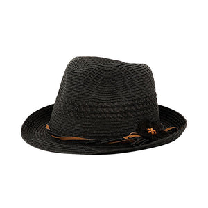 Mega Cap 8954 Ladies' Toyo Braid Fedora Hat - 