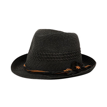 Mega Cap 8954 Ladies' Toyo Braid Fedora Hat