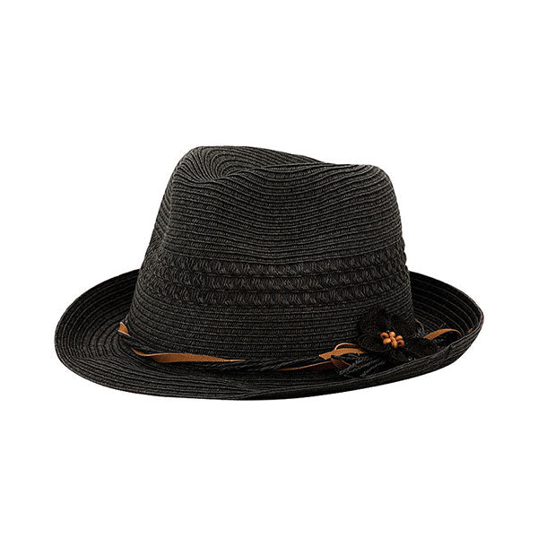 Mega Cap 8954 Ladies' Toyo Braid Fedora Hat