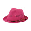 Mega Cap 8954 Ladies' Toyo Braid Fedora Hat
