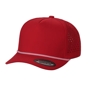 Unbranded 5 Panel Perforated Laser Mesh Rope Hat - 
