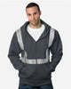 Bayside 3737 USA-Made Hi-Visibility Full-Zip Hooded Sweatshirt - Segmented Tape
