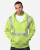 Bayside 3737 USA-Made Hi-Visibility Full-Zip Hooded Sweatshirt - Segmented Tape