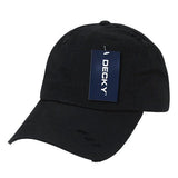 Decky 959 - 6 Panel Low Profile Relaxed Vintage Dad Hat, Distressed Dad Cap - CASE Pricing