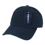 Decky 959 - 6 Panel Low Profile Relaxed Vintage Dad Hat, Distressed Dad Cap - CASE Pricing - Picture 12 of 15
