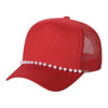 Unbranded Pearl Accent Trucker Mesh Snapback Hat