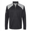 Adidas A532 Men's Textured Mixed Media Quarter-Zip Pullover
