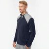 Adidas A532 Men's Textured Mixed Media Quarter-Zip Pullover