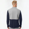Adidas A532 Men's Textured Mixed Media Quarter-Zip Pullover