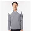 Adidas A532 Men's Textured Mixed Media Quarter-Zip Pullover