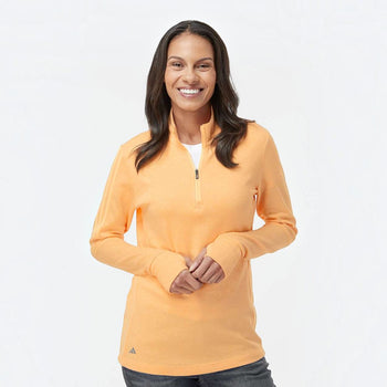 Adidas A555 Women's 3-Stripes Quarter-Zip Sweater Pullover