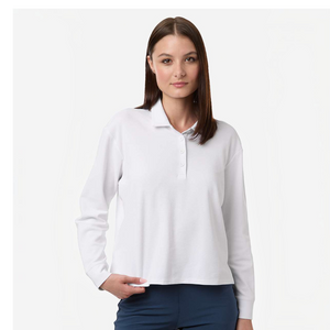 Adidas A1008 Women's Beyond Long Sleeve Loose Polo - 