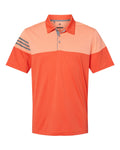 Adidas A213 Heathered 3-Stripes Colorblocked Polo