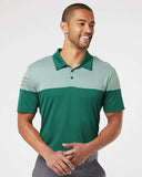 Adidas A213 Heathered 3-Stripes Colorblocked Polo