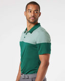 Adidas A213 Heathered 3-Stripes Colorblocked Polo