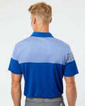 Adidas A213 Heathered 3-Stripes Colorblocked Polo