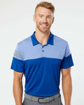 Adidas A213 Heathered 3-Stripes Colorblocked Polo